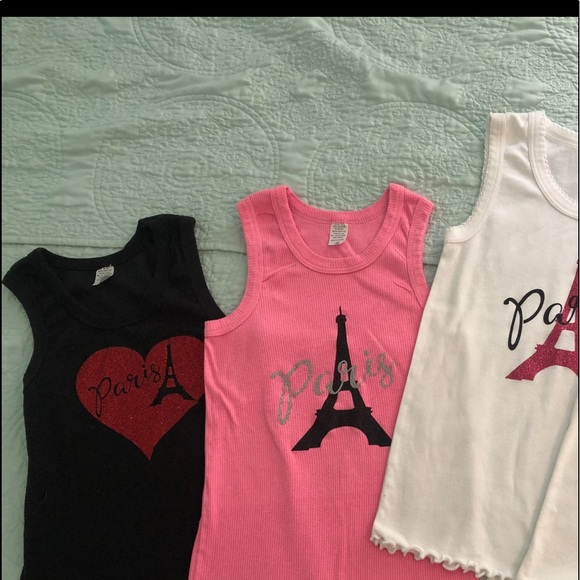 Girls Paris Tank top set size 10 - Picture 2 of 3
